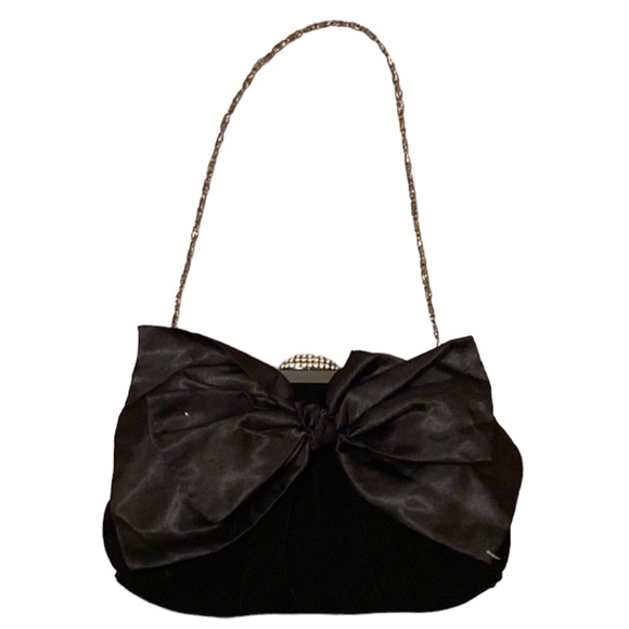 Nieman Marcus Handbags - Neiman Marcus Vintage Swarovski Crystals & Velvet Clutch with Satin Bow